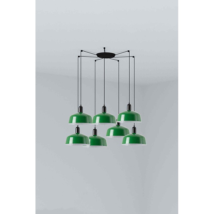 Люстра - Faro 20340-149-7L Tatawin Pendant Lamp Shade Metal M Green 7xE27