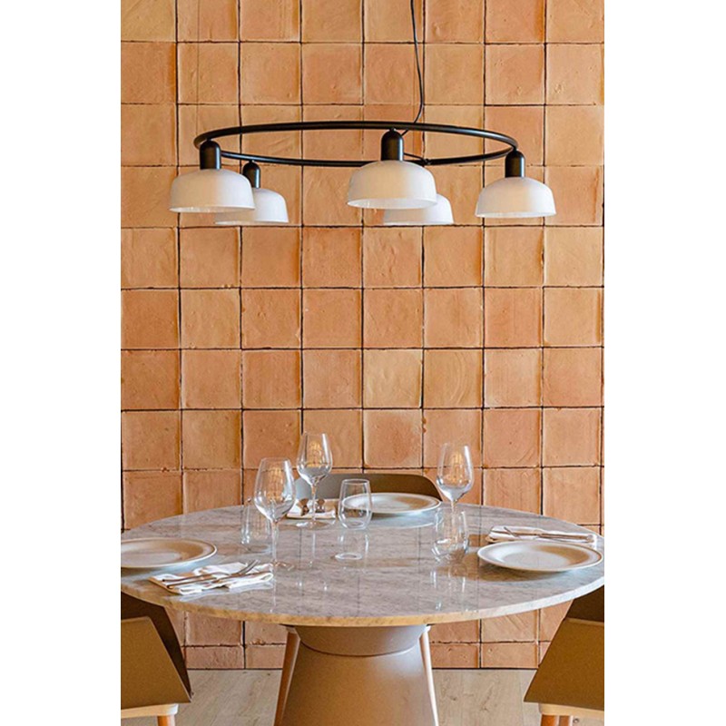 Люстра - Faro 20343-140-5L Tatawin Pendant Lamp Cir. SCR. Metal S White 5xE27