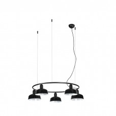 Люстра - Faro 20343-141-5L Tatawin Pendant Lamp Cir. Shade Metal S Black 5xE2