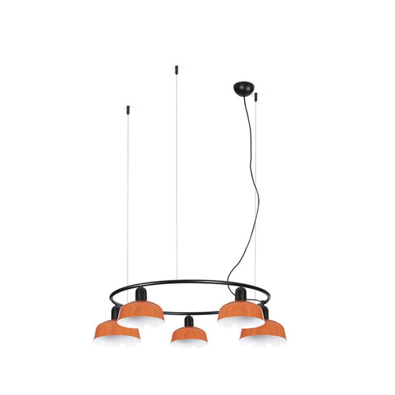 Люстра - Faro 20343-143-5L Tatawin Pendant Lamp Cir. Pant.met. S Orng Roj.5xE