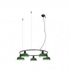 Люстра - Faro 20343-144-5L Tatawin Pendant Lamp Cir. Shade Metal S Green 5xE2