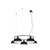 Люстра Faro 20343-146-5L Tatawin Pendant Lamp Cir. Shade Metal M Black 5xE2