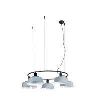 Люстра Faro 20343-147-5L Tatawin Pendant Lamp Cir. Pant.metal M Blue Gris.5