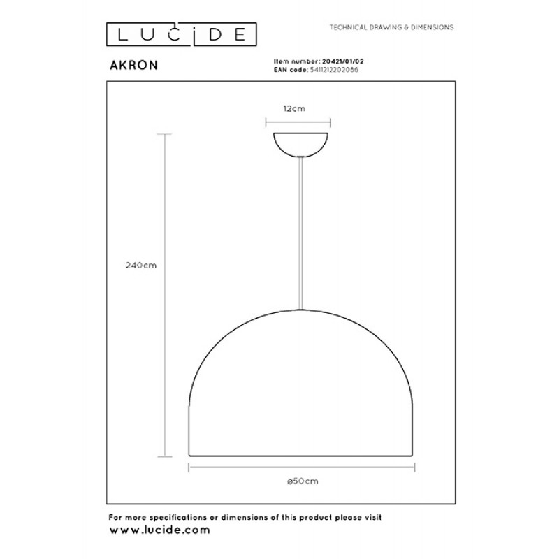 Подвесной светильник Lucide 20421/01/02 Akron