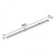 Светильник линейный MINI_LINE42 LINEA 900, L900mm, W15, 4mm, H11, 2mm, Bridgelux 18W, 1185Lm, 3000K, opal, CRI&90, IP 20, черный (07.9000.18.