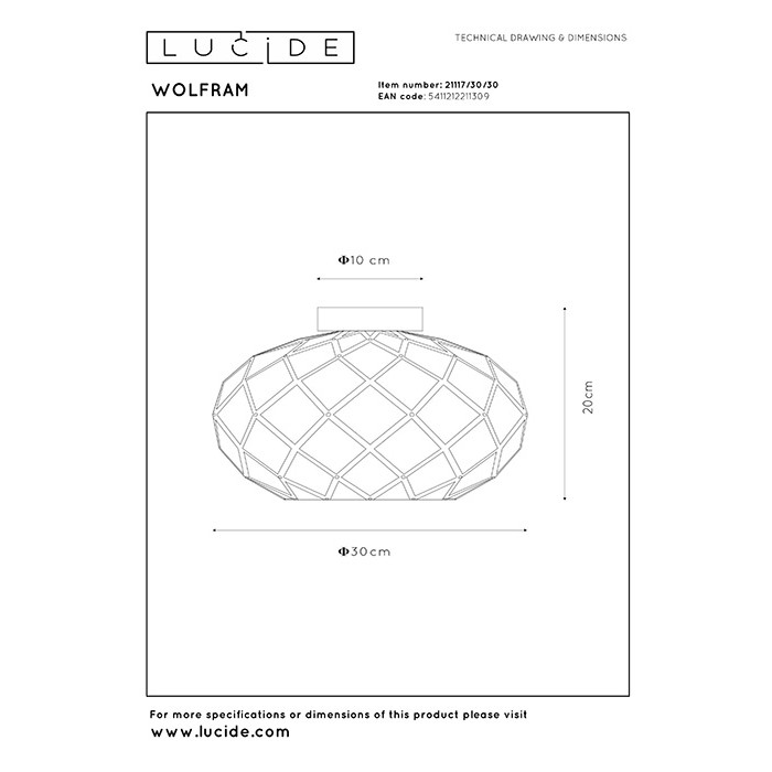 Люстра Lucide 21117/30/30 Wolfram