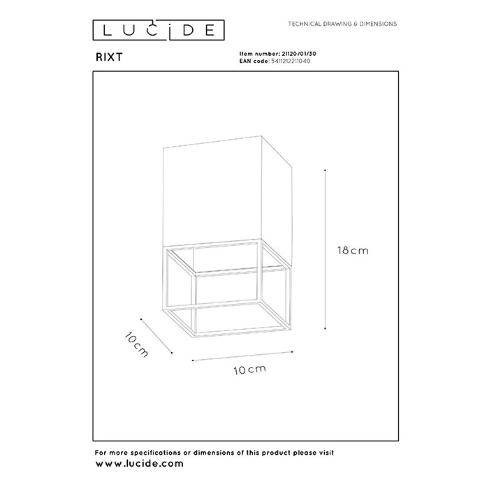 Точковий світильник Lucide 21120/01/30 Rixt