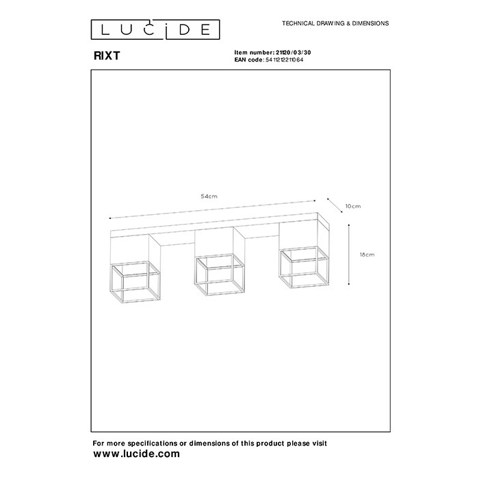 Точковий світильник Lucide 21120/03/30 Rixt
