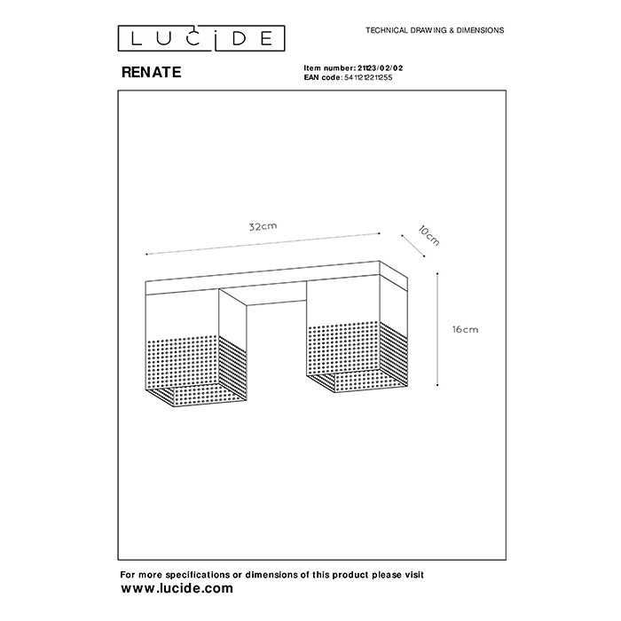 Точковий світильник Lucide 21123/02/02 Renate