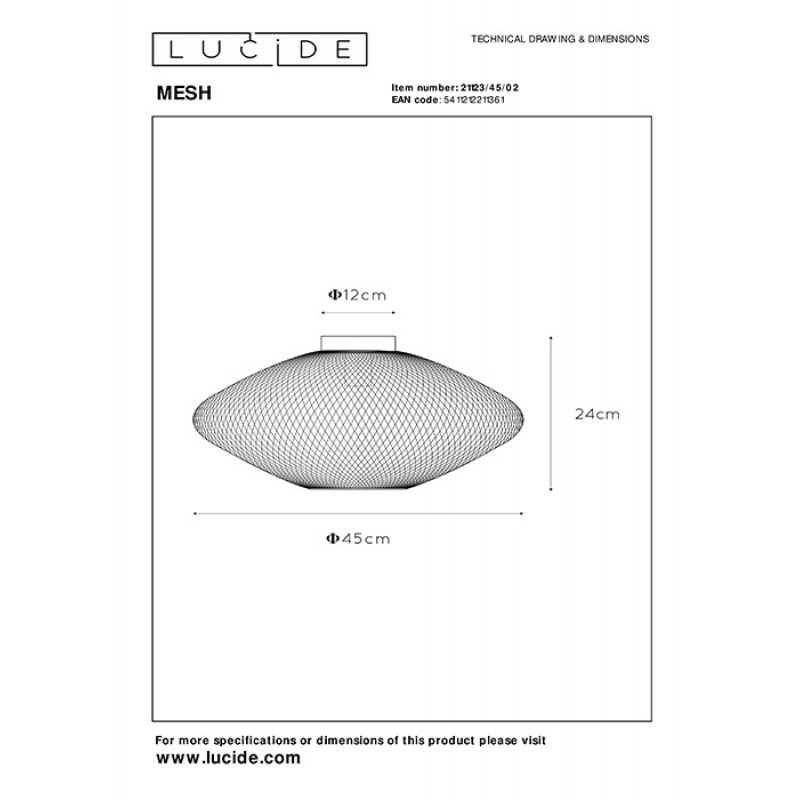 Люстра Lucide 21123/45/02 Mesh