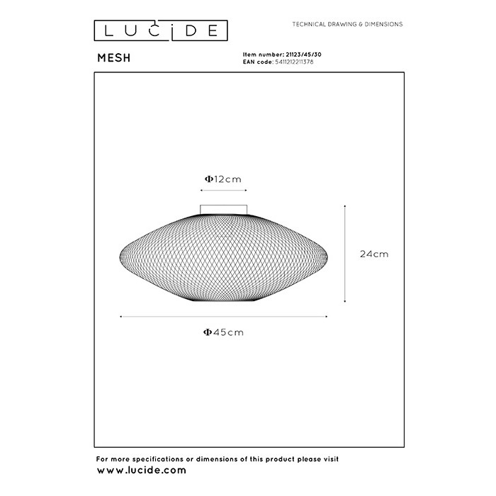 Люстра Lucide 21123/45/30 Mesh Люстра Lucide 21123/45/30 Mesh
