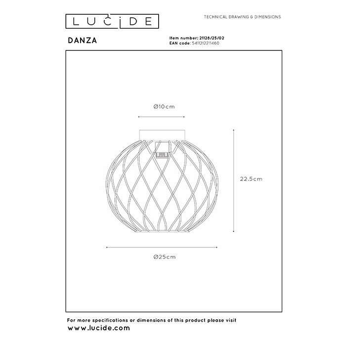 Люстра Lucide 21128/25/02 Danza