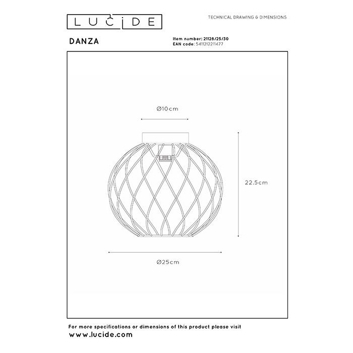 Люстра Lucide 21128/25/30 Danza