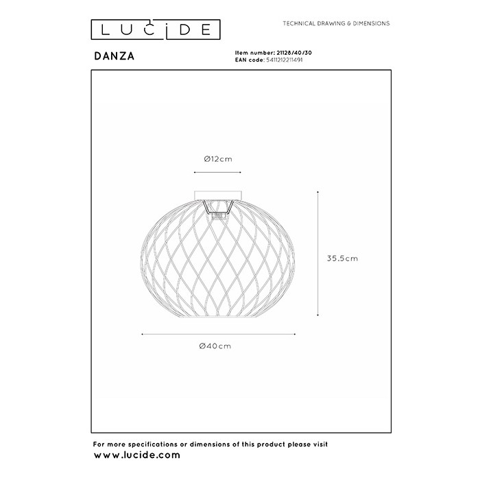 Люстра Lucide 21128/40/30 Danza