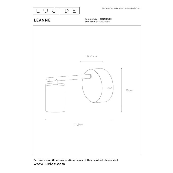 Бра Lucide 21221/01/30 Leanne
