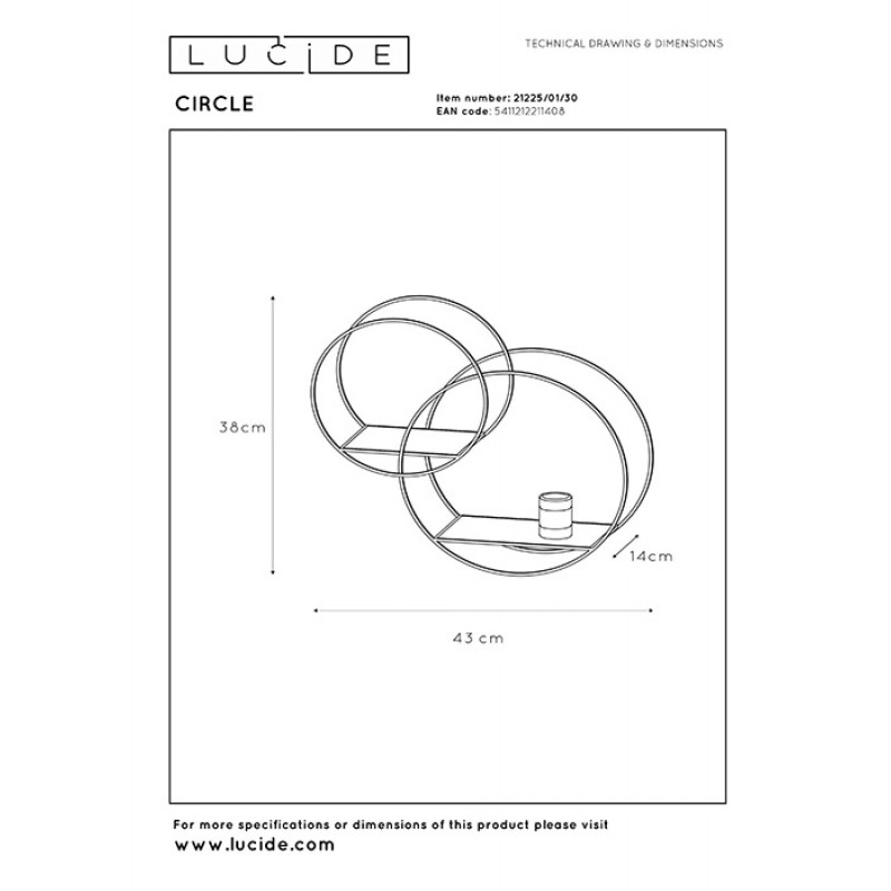 Бра Lucide 21225/01/30 Circle