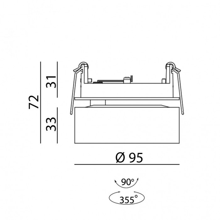 Точковий світильник LTX 01.9533.14.940.BK Sol In, 14 Вт, 1425 лм, 4000K