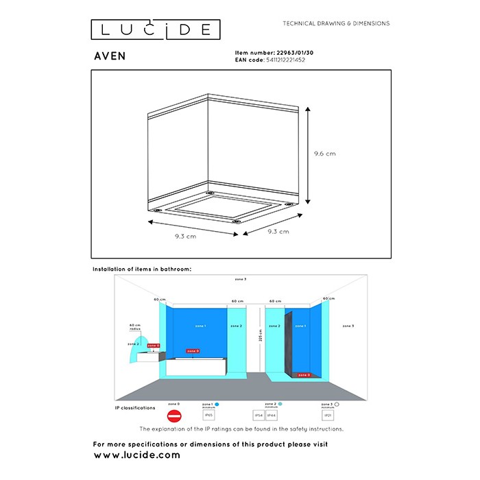 Точковий світильник Lucide 22963/01/30 Aven