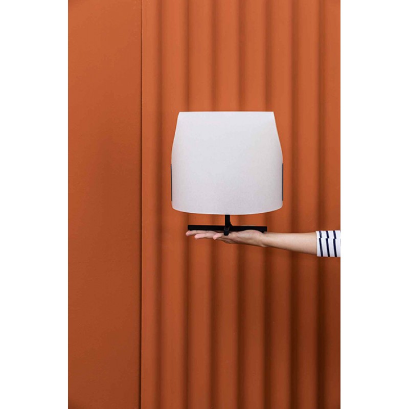 Настольная лампа Faro 23001-57 LUANG S Black/beige table lamp