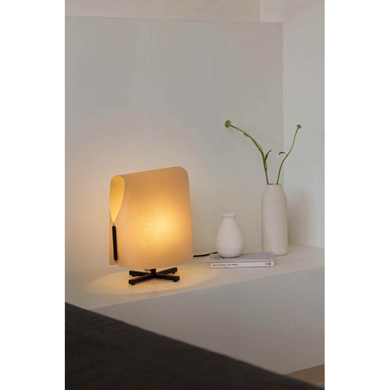 Настольная лампа Faro 23001-58 LUANG S Black/camel table lamp