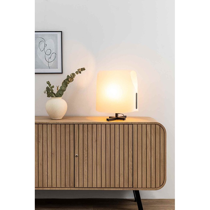 Настольная лампа Faro 23002-57 LUANG M Black/beige table lamp