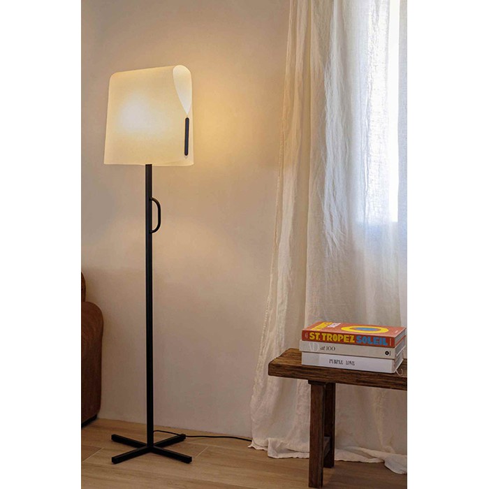 Торшер - Faro 23003-59 LUANG Black/beige floor lamp