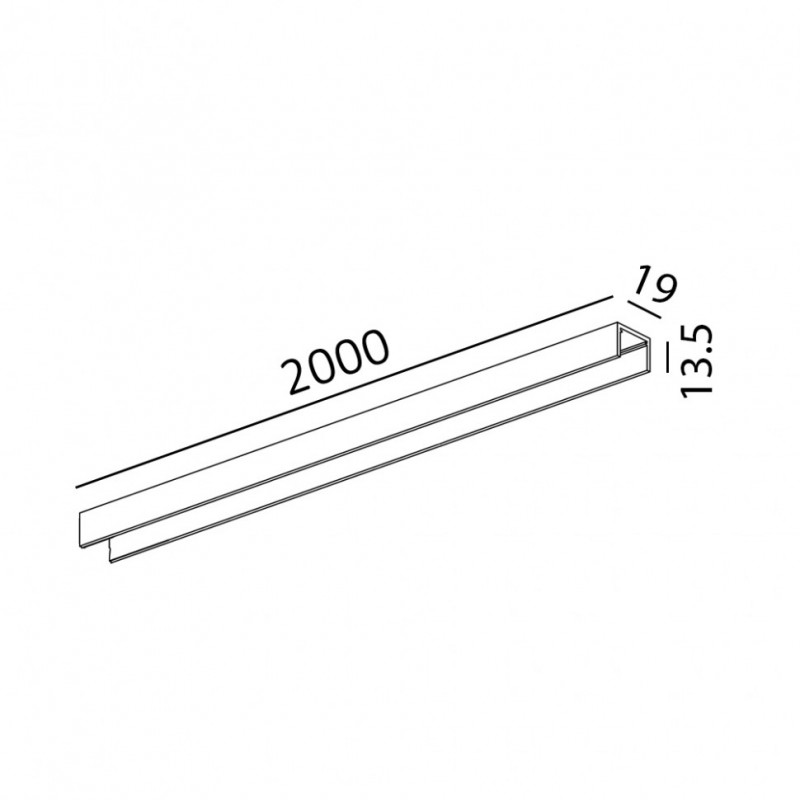 Магнитный шинопровод 2м LTX 07.S200.LG Mini_Line 42 Track S 2000 Light Gold