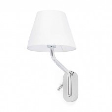 Бра - Faro 24006-10 Eterna Right chrome/white table lamp with reader