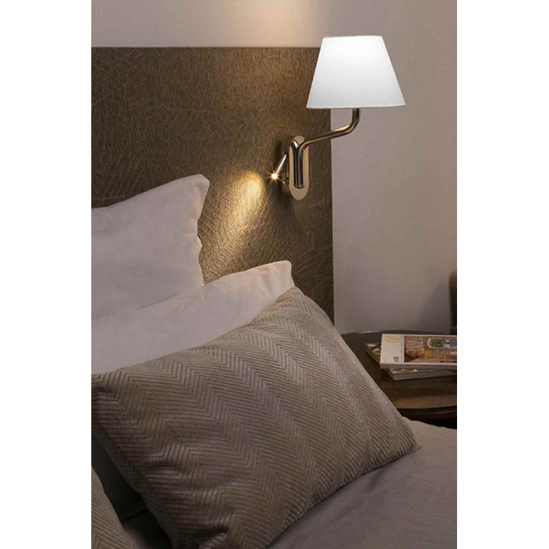 Бра - Faro 24006-10 Eterna Right chrome/white table lamp with reader