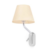 Бра - Faro 24006-11 Eterna Right chrome/beige table lamp with reader
