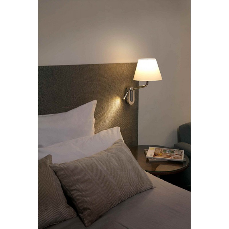 Бра - Faro 24006-11 Eterna Right chrome/beige table lamp with reader