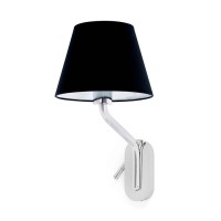 Бра - Faro 24006-12 ETERNA Right chrome/black table lamp with reader