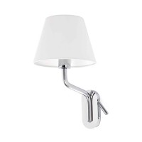 Бра - Faro 24007-10 Eterna Left chrome/white table lamp with reader