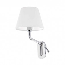 Бра - Faro 24007-10 Eterna Left chrome/white table lamp with reader