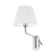 Бра - Faro 24007-10 Eterna Left chrome/white table lamp with reader
