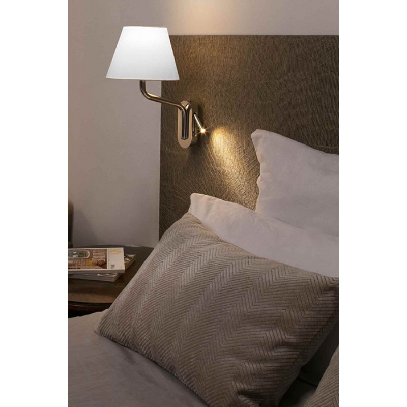 Бра - Faro 24007-10 Eterna Left chrome/white table lamp with reader