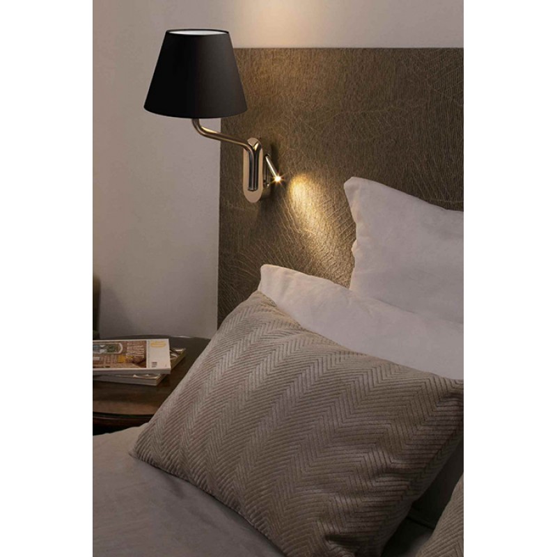 Бра - Faro 24007-12 Eterna Left chrome/black table lamp with reader