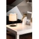 Настольная лампа Faro 24020-31 DRUM Black/beige table lamp