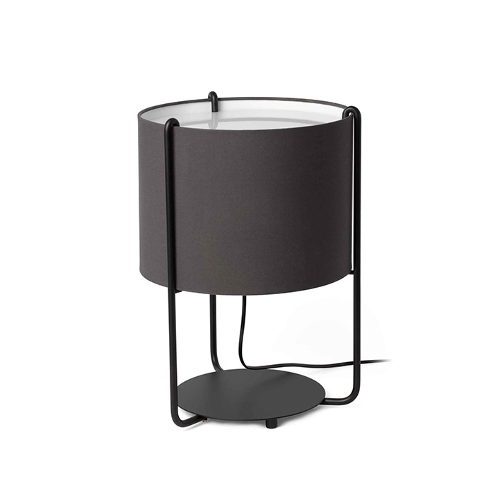 Настольная лампа Faro 24020-32 Drum Black/grey table lamp