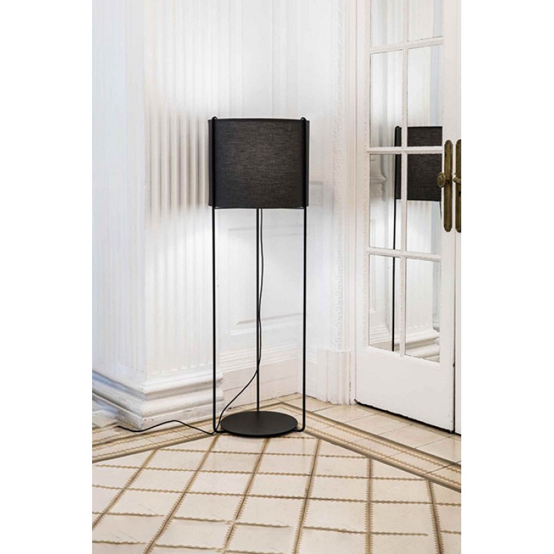 Торшер - Faro 24023-34 Drum Black/grey floor lamp