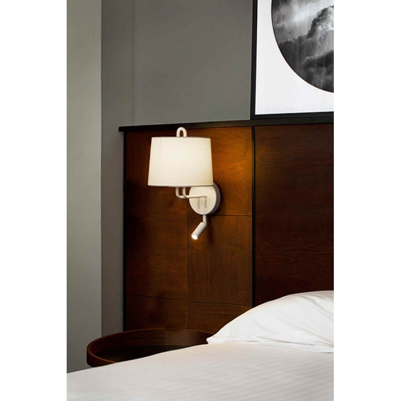Бра - Faro 24032-02 MONTREAL White/beige wall lamp with reader