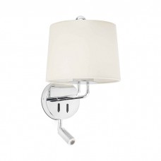 Бра - Faro 24033-02 MONTREAL Chrome/beige wall lamp with reader