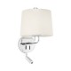 Бра - Faro 24033-02 MONTREAL Chrome/beige wall lamp with reader