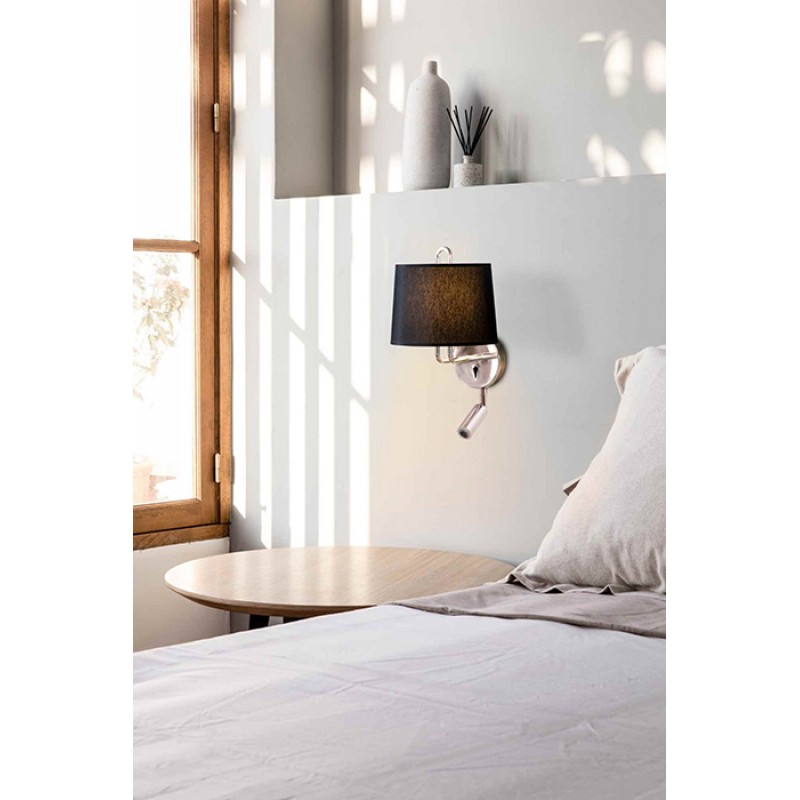Бра - Faro 24033-03 MONTREAL Chrome/black wall lamp with reader