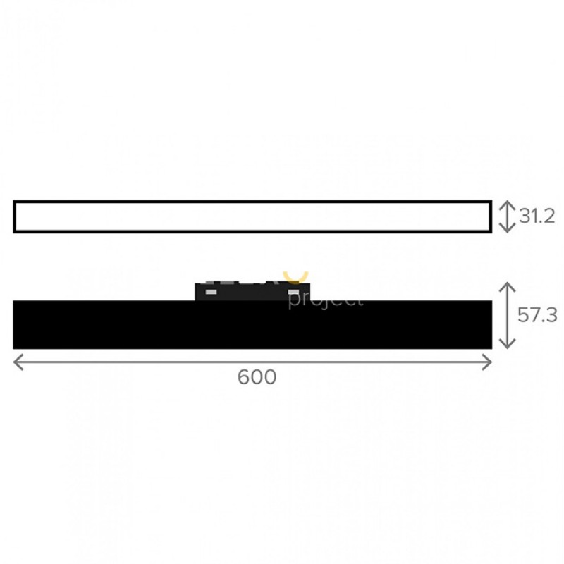 Трековый светильник 36 Elekomp Track Светильник Линия N120° 3000К 245490