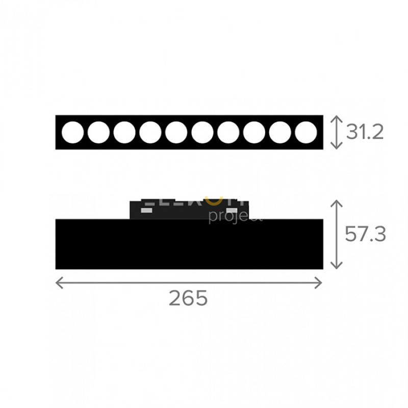 Трековый светильник 36 Elekomp Track Светильник Линия N45° 2700К-5700K WIFI / Tunable White 246309