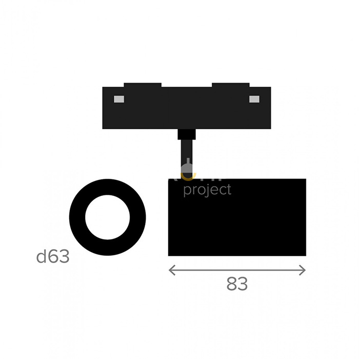 Трековий світильник Elekomp Track Світильник Спот 3000К 245502