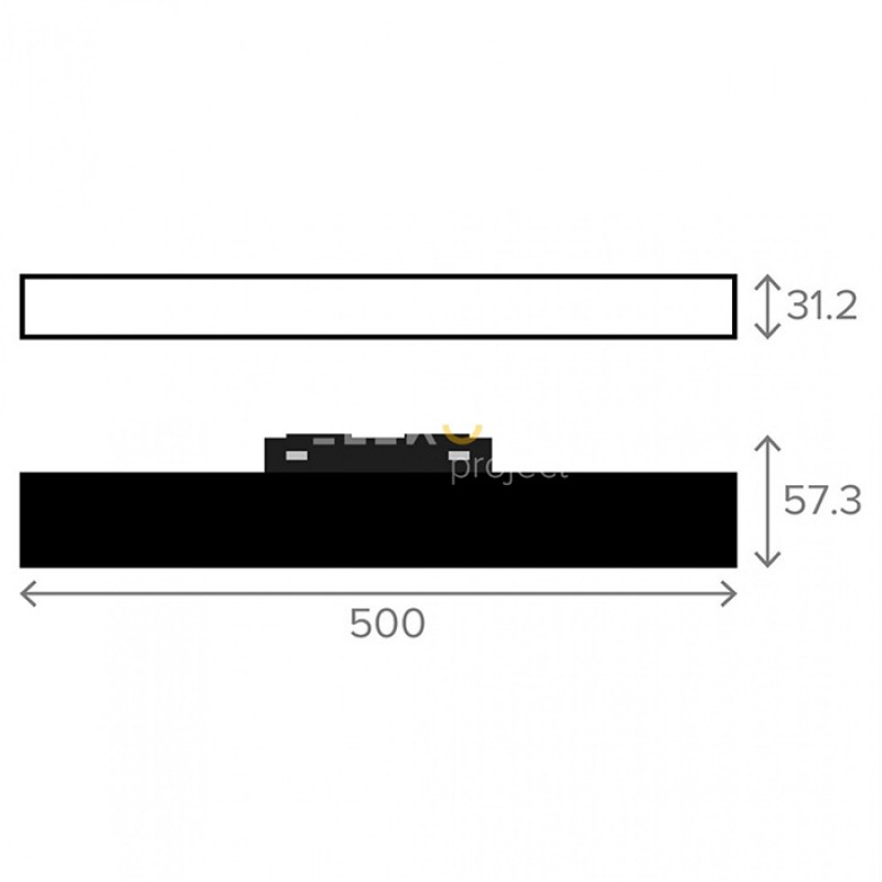 Трековый светильник 36 Elekomp Track Светильник Линия N120° 3000К 246301