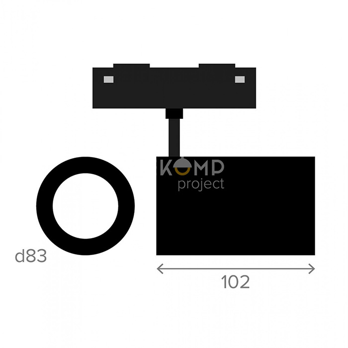 Трековий світильник Elekomp Track Світильник Спот 3000К 245507