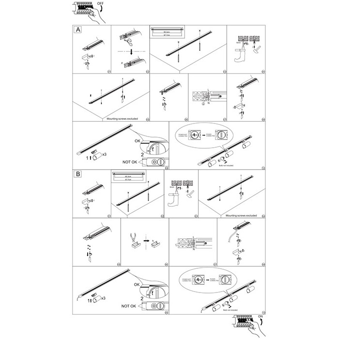 Трекова система Nordlux 2510096003 Jerome Link 3-Kit + 1m Black